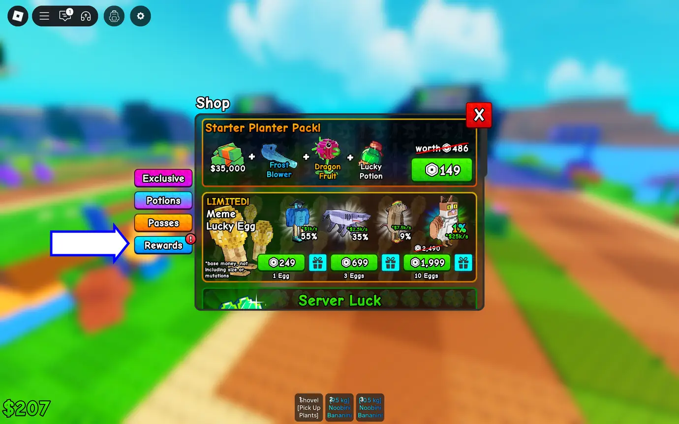 Plants vs Brainrots Roblox gameplay screenshot showing tower defense strategy, plant placement, and brainrot waves - Image 2